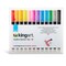 KINGART® Outline Markers - 12 pc. Set, Metallic Silver with Color Outlines